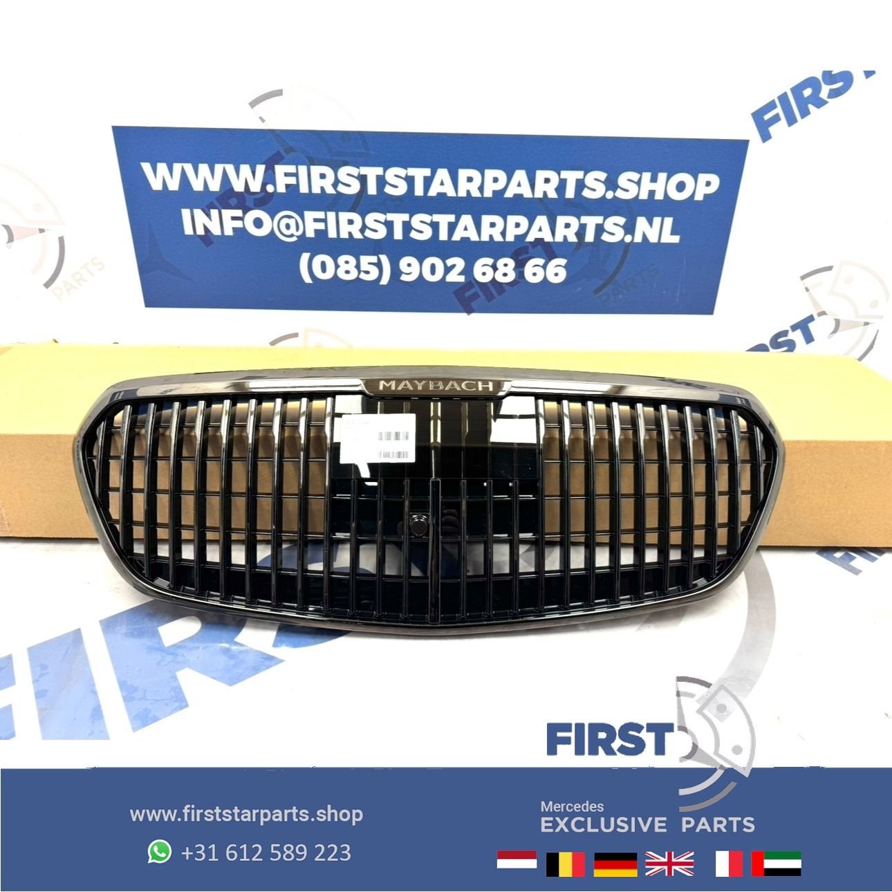 W223 MAYBACH BUMPER GRIL S KLASSE ORIGINEEL A2238801303 MERC, Utilisé, -, -, Enlèvement ou Envoi