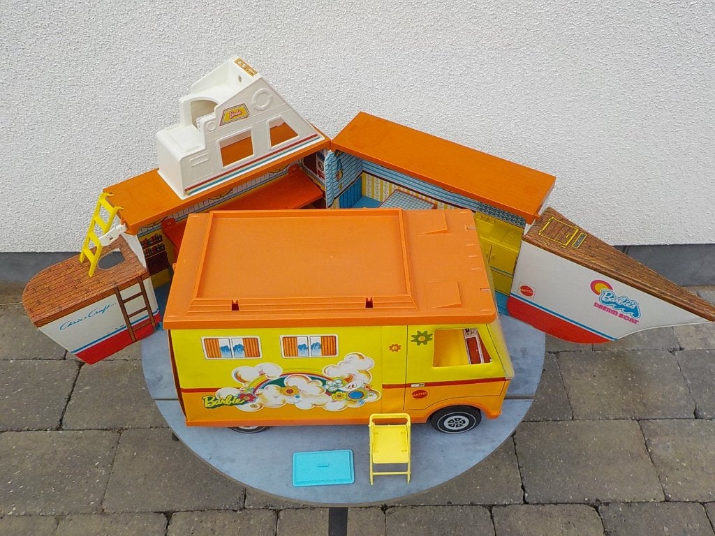 vintage Mattel Barbie Barbie's Dream Boat + Country Camper, Ophalen of Verzenden, Gebruikt, Barbie