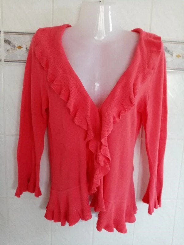 Soon : rozerood vest , open cardigan gilet , S, Kleding | Dames, Truien en Vesten, Soon, Ophalen of Verzenden, Zo goed als nieuw