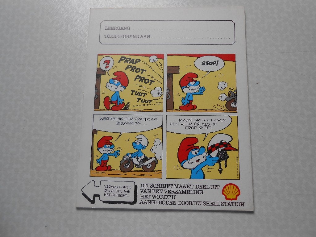 Smurfen schriftje reclame shell., Boeken, Stripverhalen, Eén stripboek, Ophalen of Verzenden, Nieuw