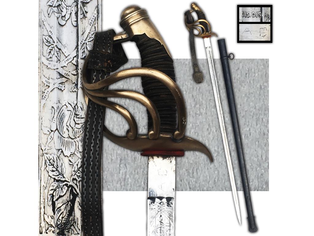 🚨Rare Sabre de Cuirassier Prussien M1876 GES.GESCH original, Envoi, Armée de terre, Épée ou sabre