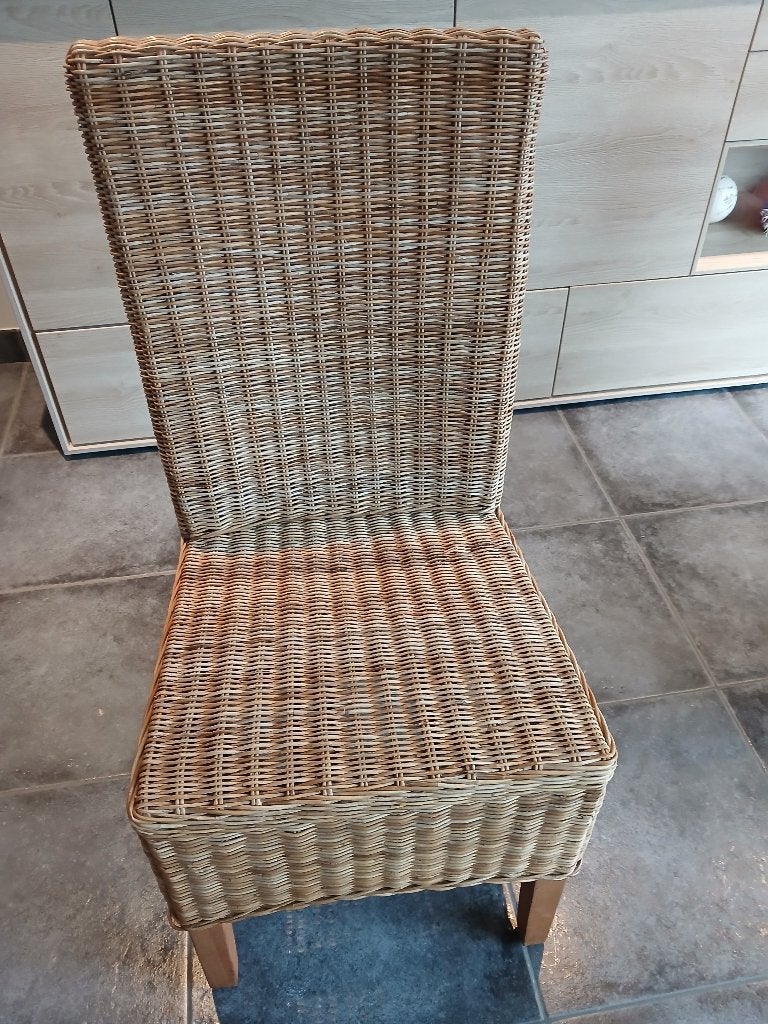6 rieten Kallex stoelen, Ophalen, Overige kleuren, Riet of Rotan, Zo goed als nieuw