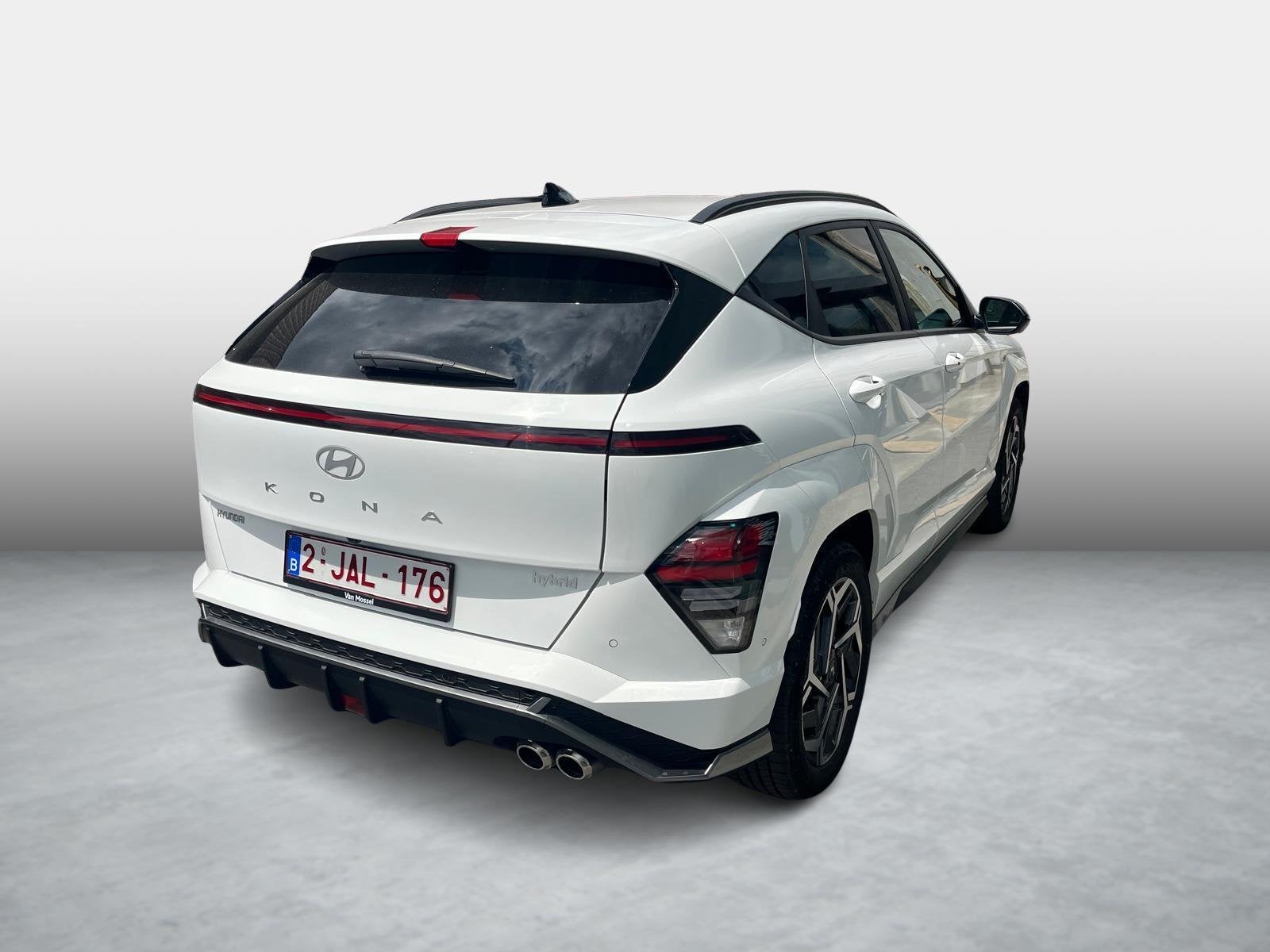 Hyundai Kona 1.6 GDi Hybrid Shine N-Line Sensation 6-DCT Gar, Auto's, Hyundai, Stof, 4 cilinders, 1600 cc, Wit