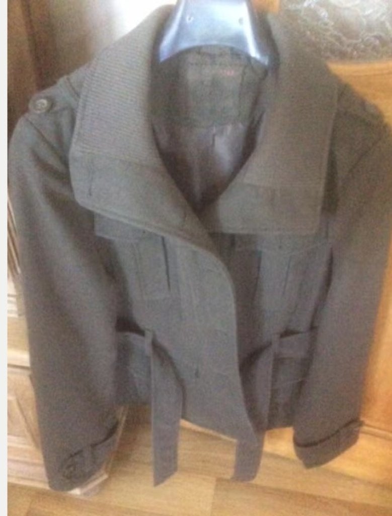 Wollen jas vintage maat L, Ophalen of Verzenden, Zo goed als nieuw, Maat 42/44 (L), Groen