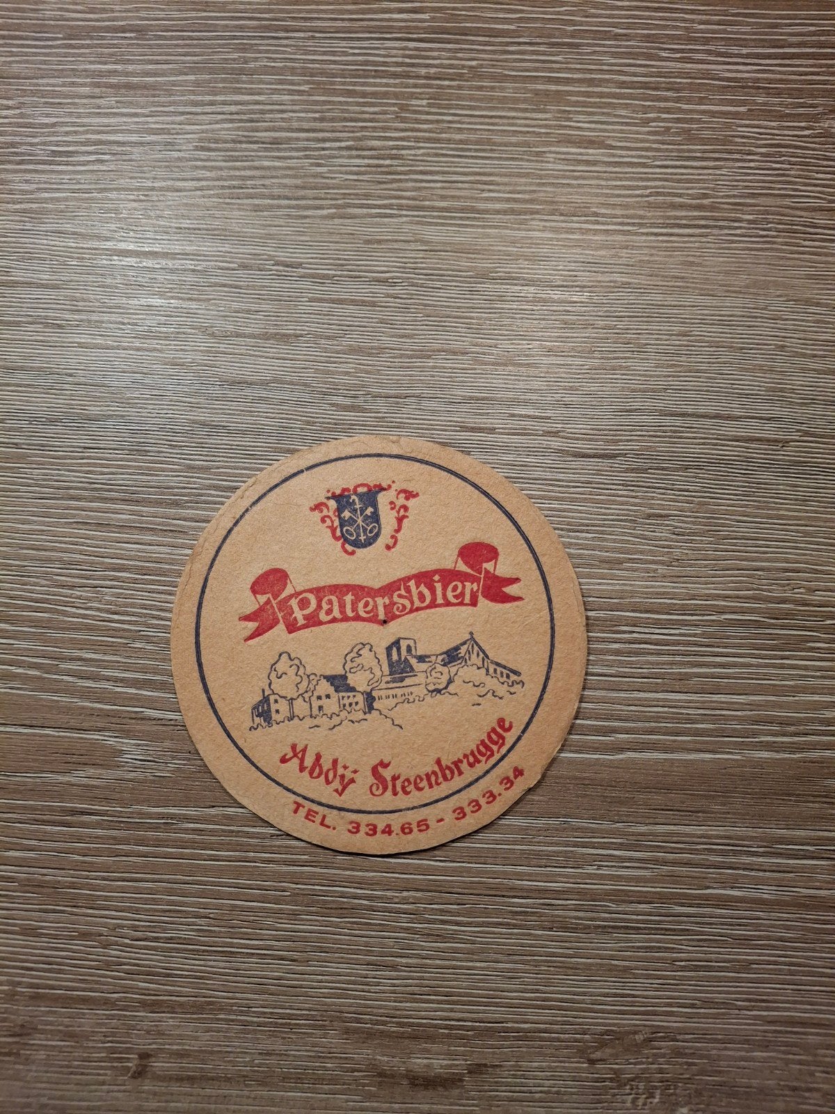 oud bierviltje patersbier abdij steenbrugge, Verzamelen, Ophalen of Verzenden
