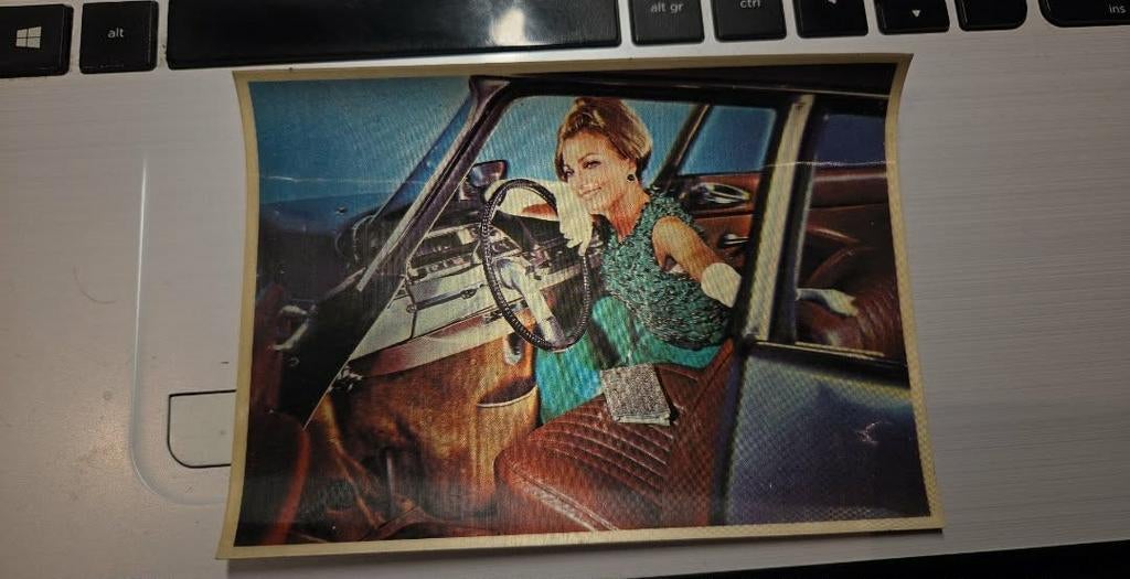 Citroën DS Pallas unieke post kaart met relief, Ophalen