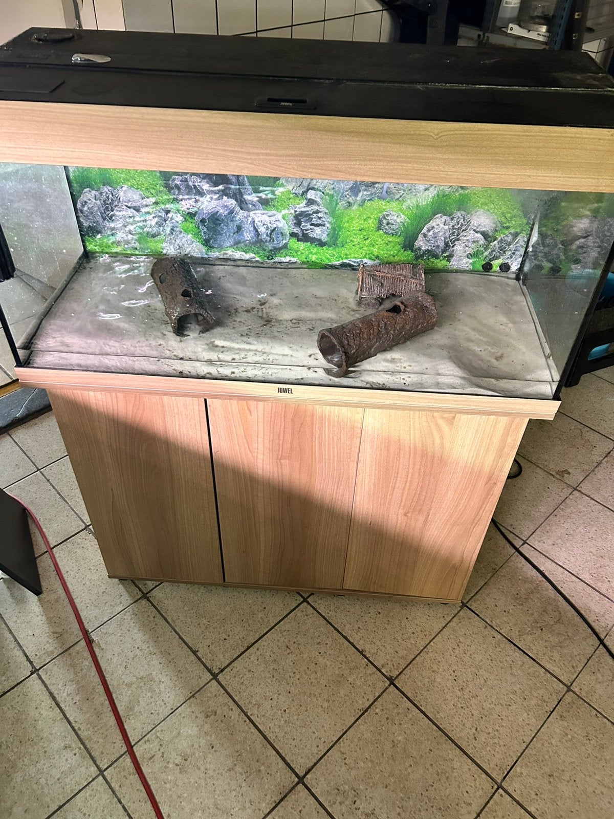Aquarium met zand en toebehoren, Enlèvement, Accessoires inclus, Utilisé, Juwel