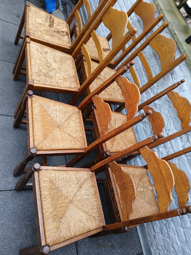 8 chaises – voir les photos., Maison & Meubles, Vintage, Enlèvement, Utilisé, Bois