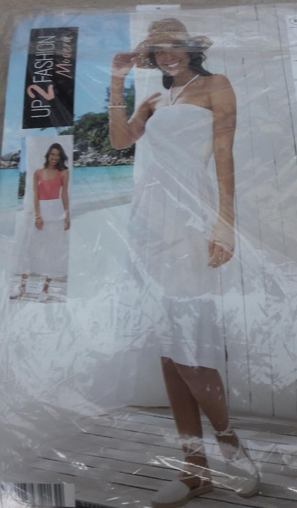 Witte strandjurk van UP2fashion maat M, Kleding | Dames, Maat 38/40 (M), Up2Fashion, Wit, Nieuw