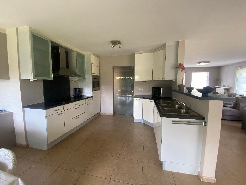 keuken, Huis en Inrichting, Keuken | Complete keukens, Gebruikt, Dubbelwandige keuken, Crème, Kunststof, Hoogglans of Gelakt, Ophalen