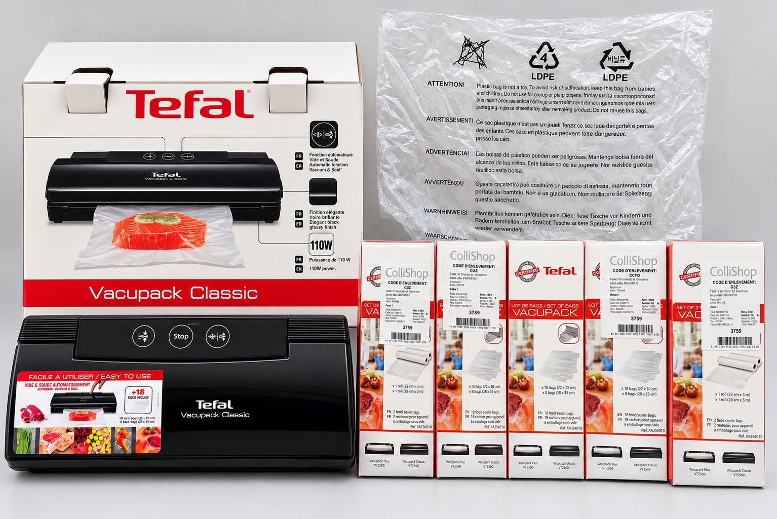 Tefal Vacupack Classic — zo goed als nieuw + 5 reserveboxen, Elektronische apparatuur, Overige elektronische apparatuur, Ophalen