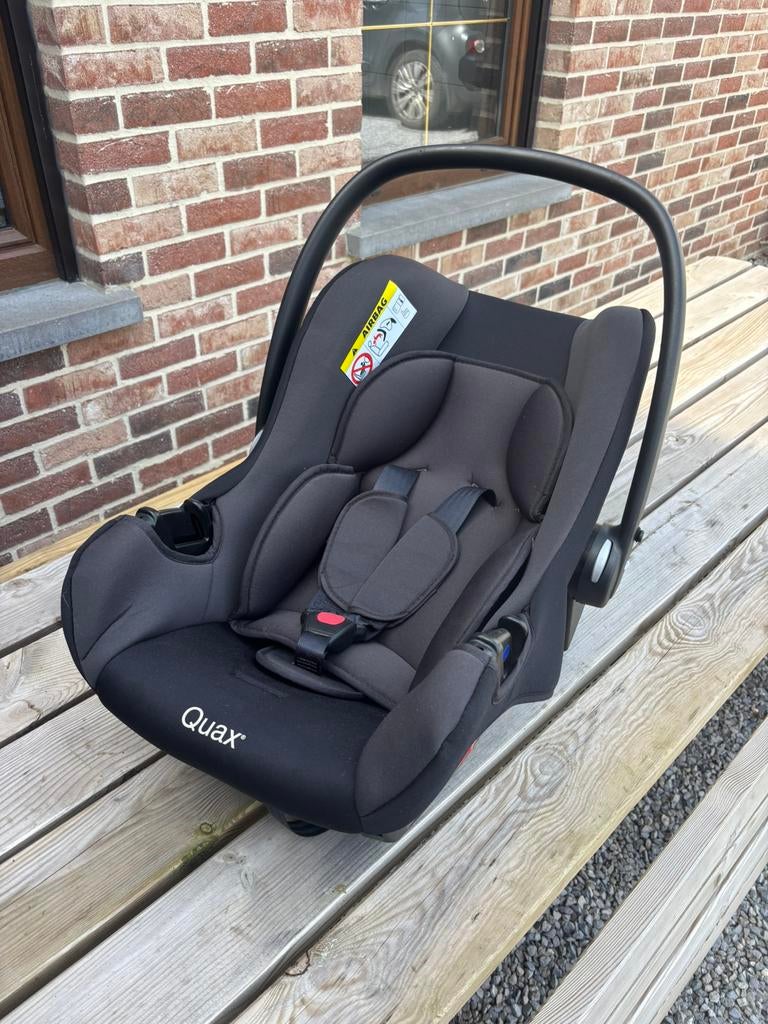 Quax Be One Autostoel (Zwart, Groep 0), Kinderen en Baby's, Autostoeltjes, Autogordel of Isofix, Nieuw, 0 t/m 13 kg, Slaapstand