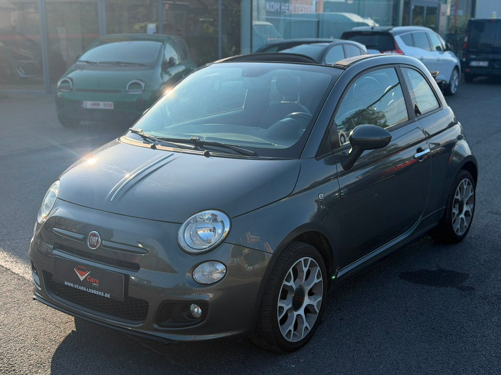 Fiat 500c cabrio benzine airco PERFECTE STAAT+ keuring vvk, Auto's, Euro 5, Bedrijf, Radio, 500C