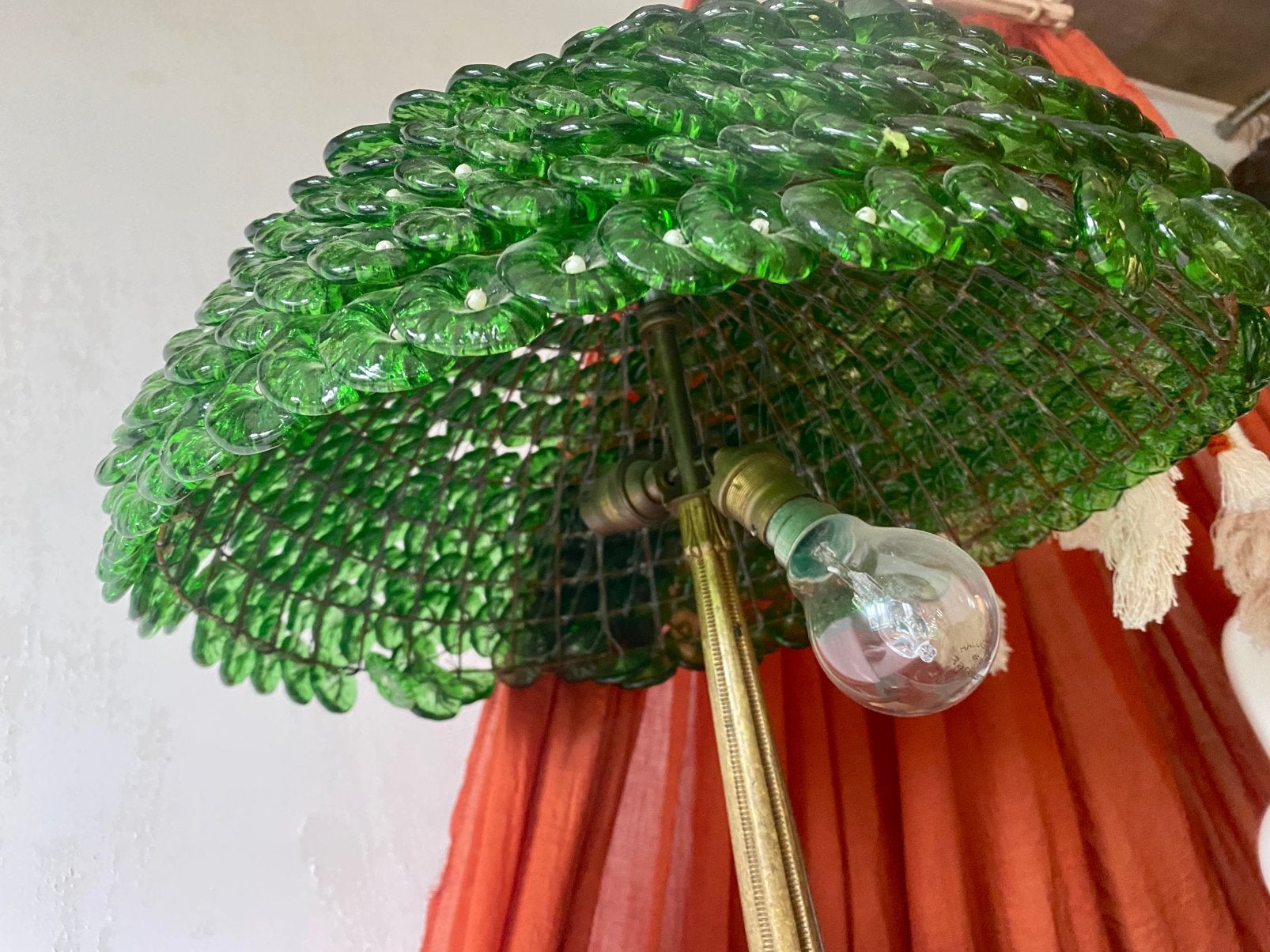 Lamp vintage, Huis en Inrichting, Woonaccessoires | Kransen, Ophalen, Gebruikt, Glas