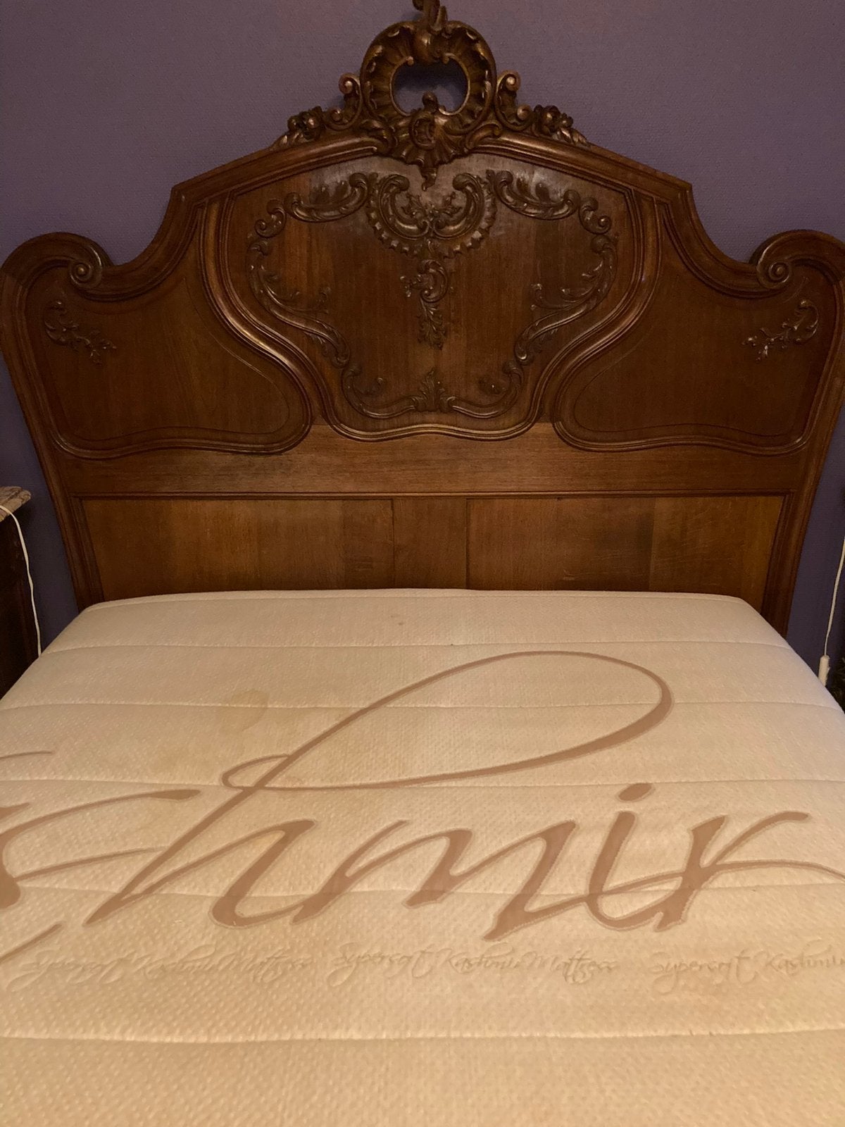 Bed in Louis XV Rococo-stijl met boxspring op maat, Antiek en Kunst, Ophalen