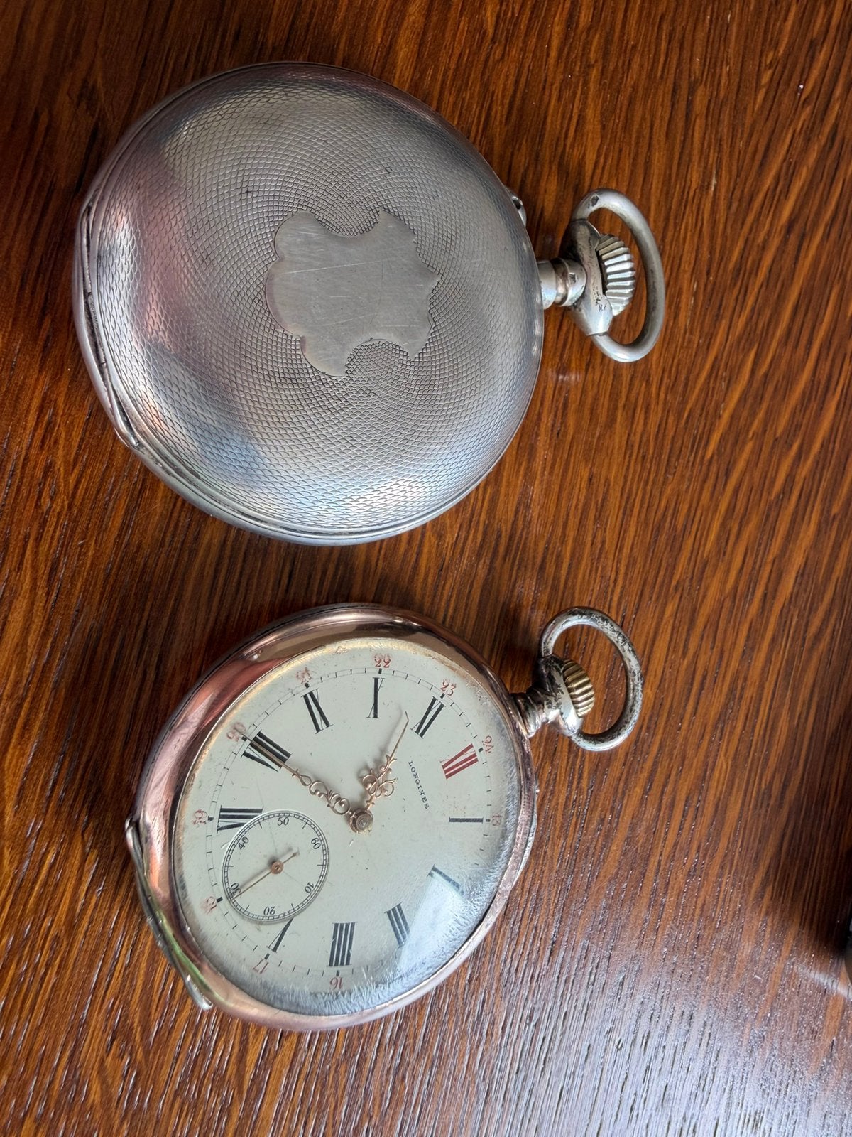 Longines Roskopf, Ophalen, Zilver, Zakhorloge, Longines