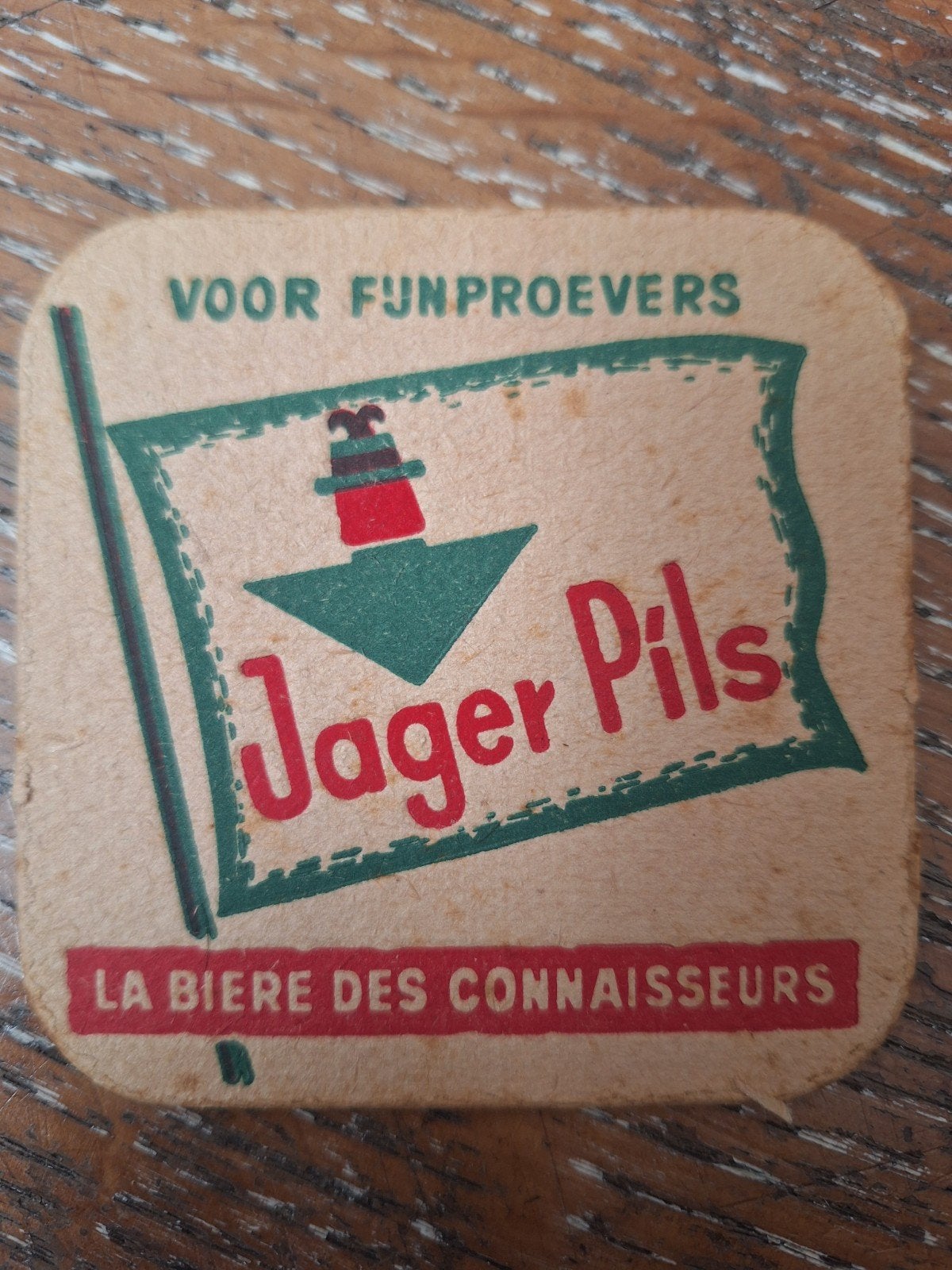 oud vooroorloogs bierviltje Jager pils brouwerij Roelants, Enlèvement ou Envoi