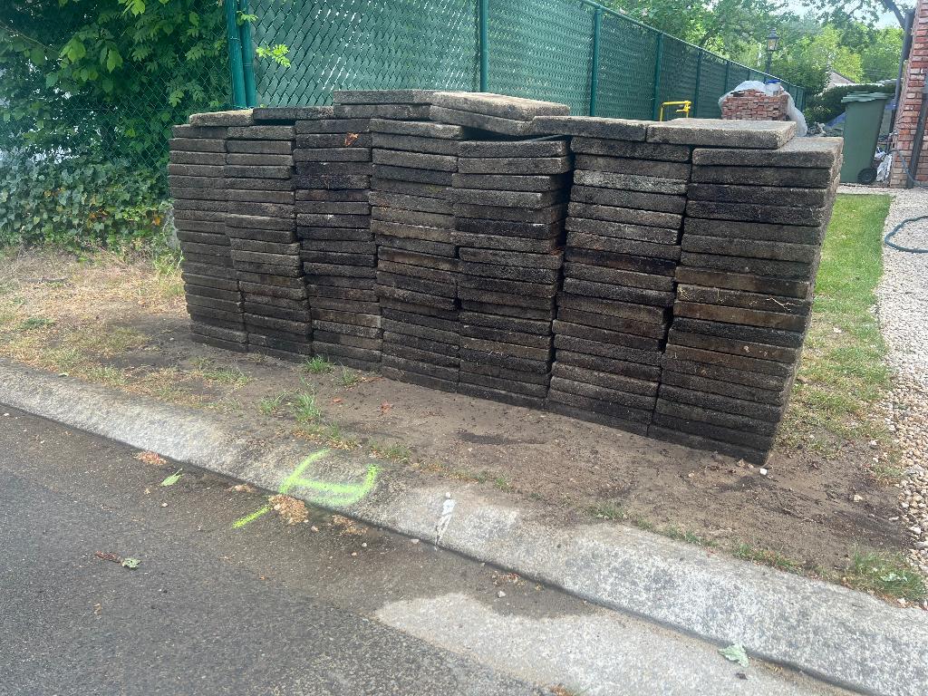 Gratis betontegels, Tuin en Terras, Tegels en Klinkers, Ophalen, Gebruikt, Overige typen, 10 m² of meer
