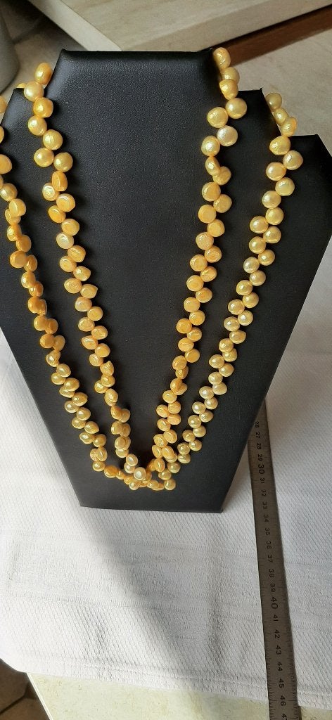Collier jaune maïs, Enlèvement ou Envoi, Comme neuf, Jaune, Autres matériaux