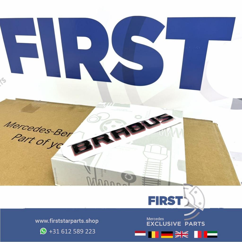 BRABUS ROCKET STICKER LETTERS ZWART / ROOD LOGO ACHTERKLEP L, Arrière, Utilisé, -, -