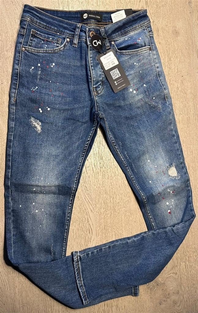 Marshall Denim Jeans ~NIEUW~ [5] Maat 30, Ophalen of Verzenden, Nieuw, Blauw, W32 (confectie 46) of kleiner
