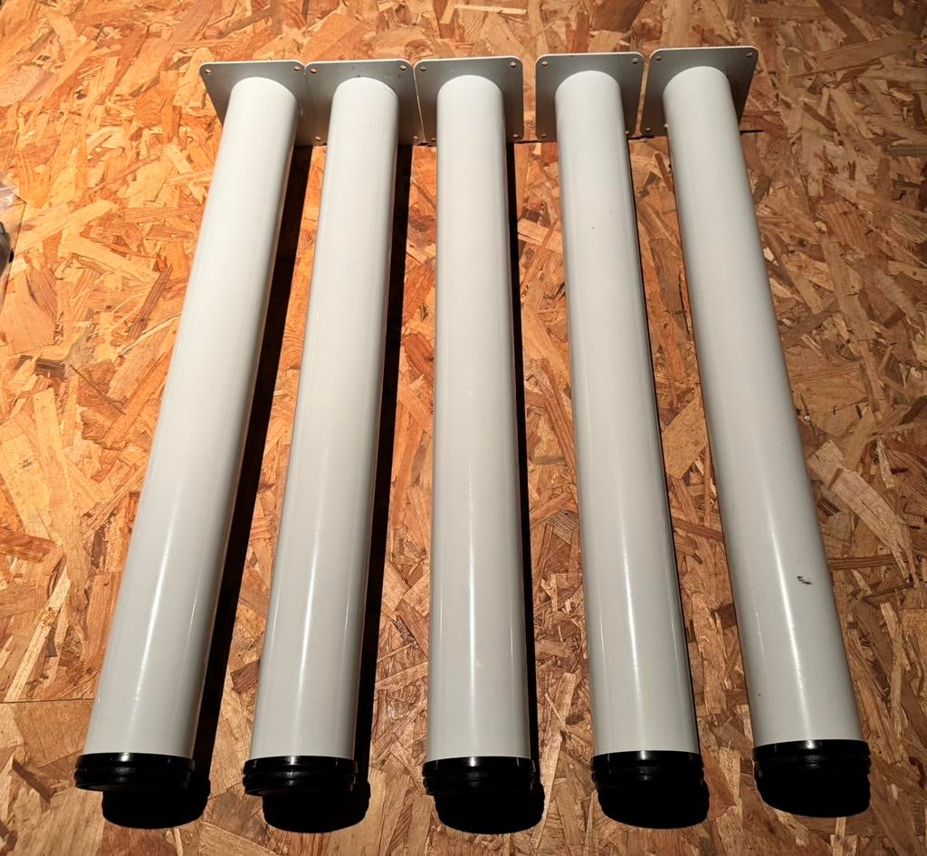 witte metalen meubelpoten, Ophalen of Verzenden, Zo goed als nieuw