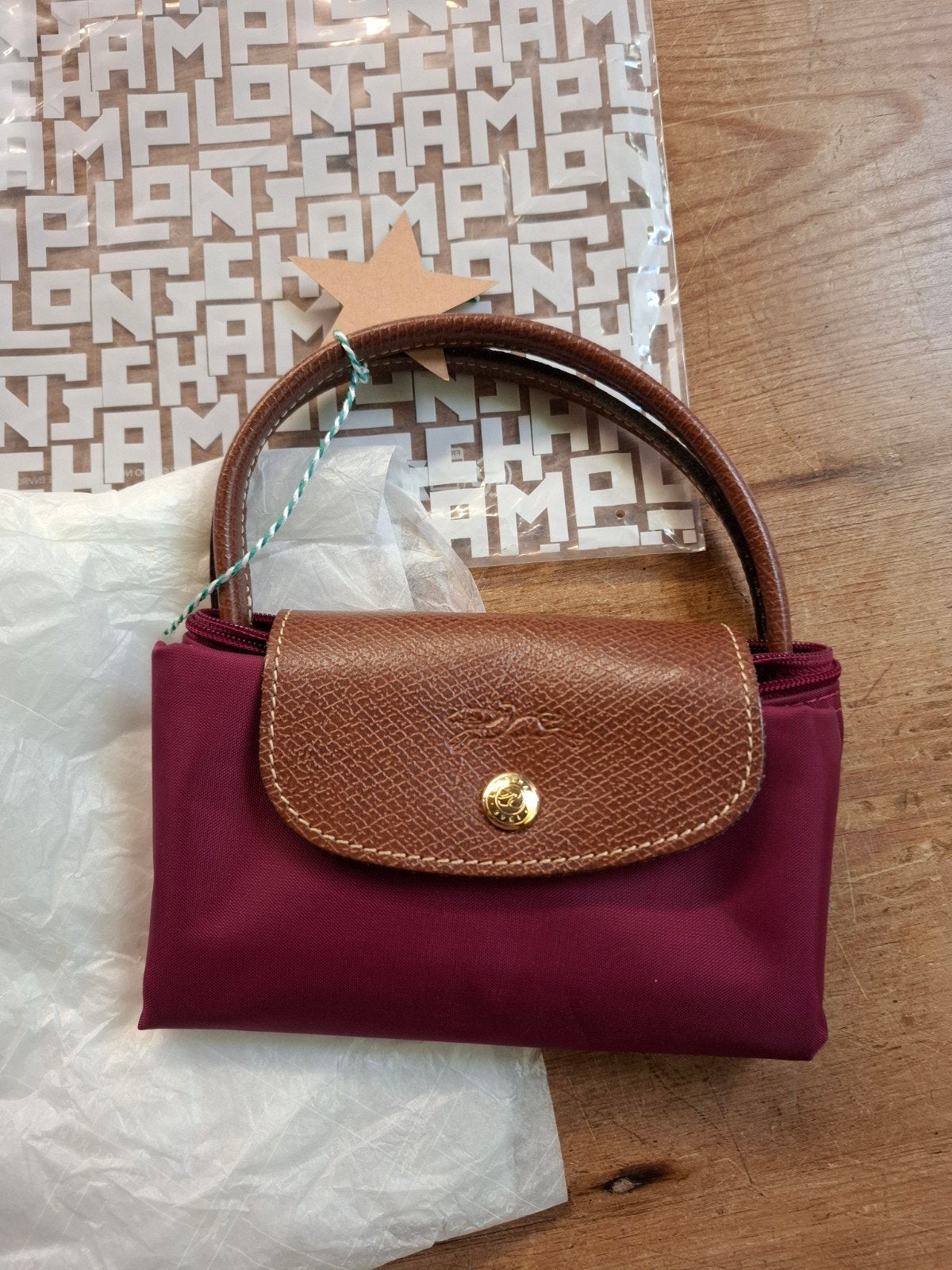 Sac Longchamp rouge vineux, Enlèvement ou Envoi, Neuf, Rouge, Sac à main