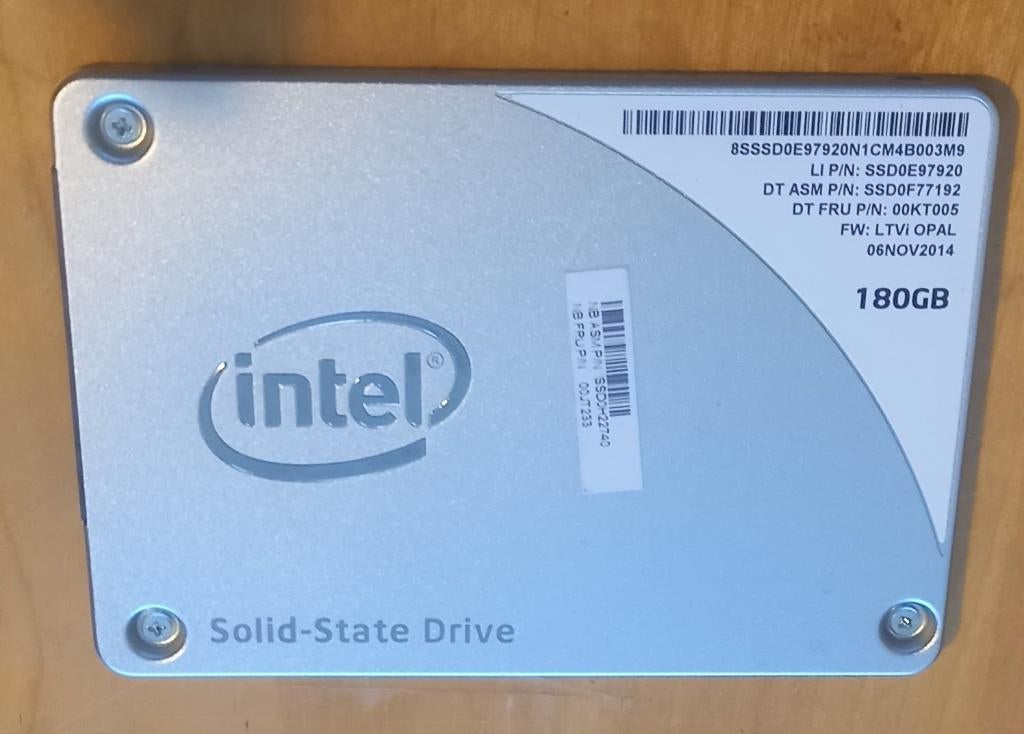 Intel SSD de 180 Go, SSD, Intel, Utilisé, Envoi