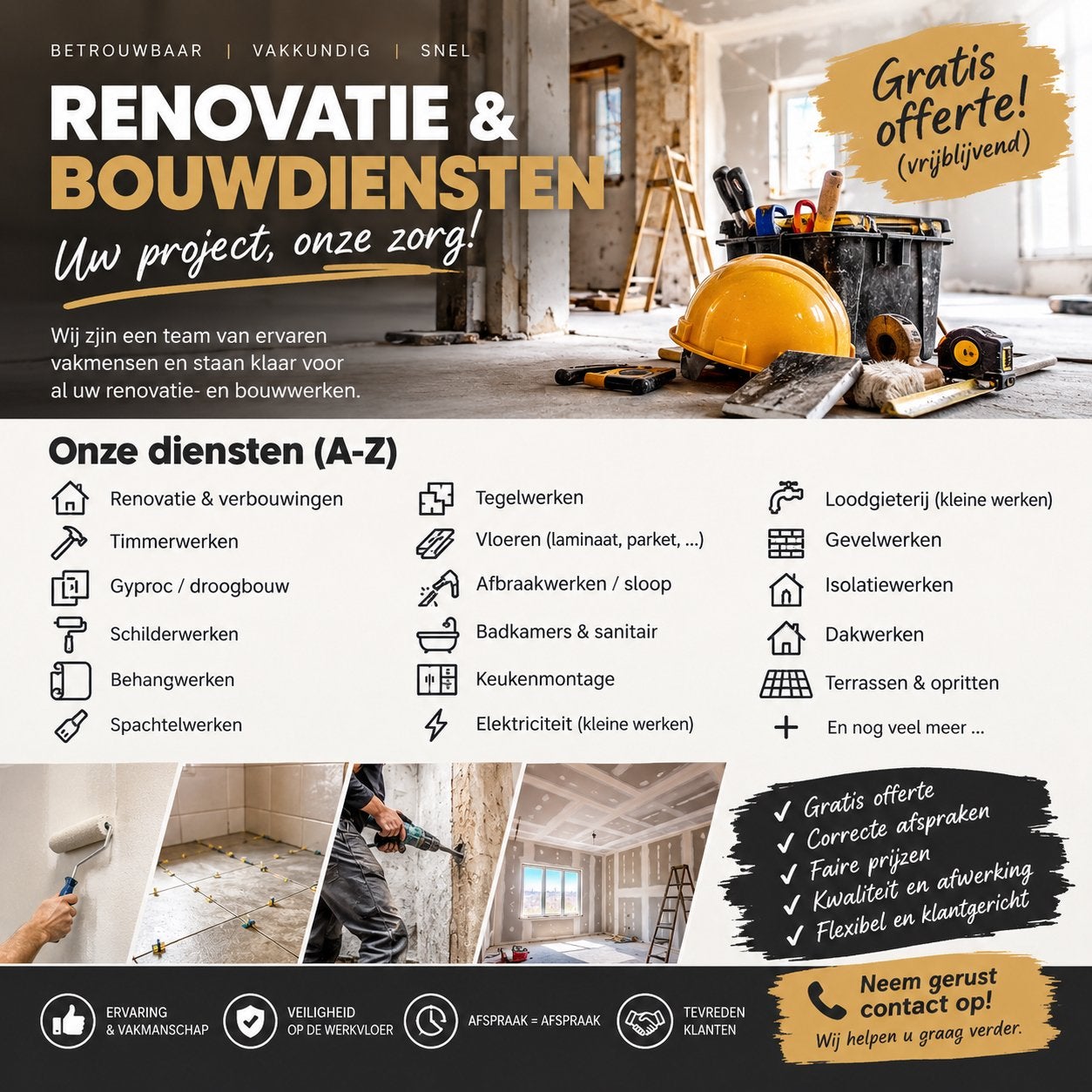 RENOVATIE & BOUWWERKEN, Offres d'emploi, Emplois | Travail à domicile