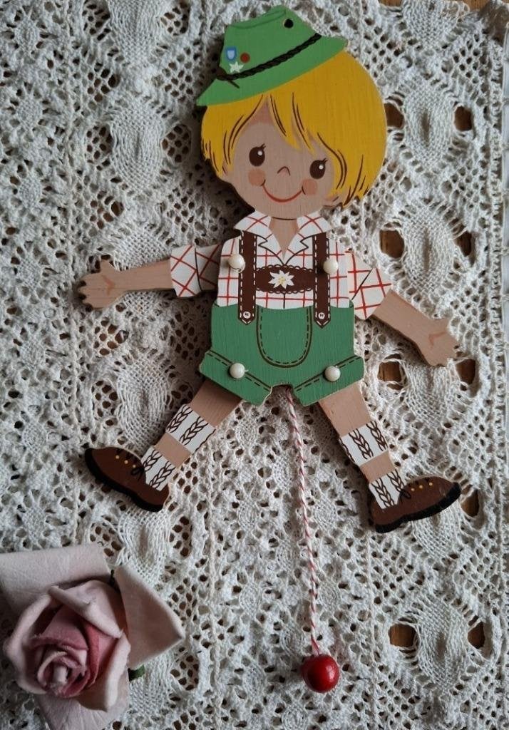 Vintage Mertens Kunst trekpoppetje, SEPPL, 1969, Antiquités & Art, Antiquités | Jouets, Enlèvement ou Envoi