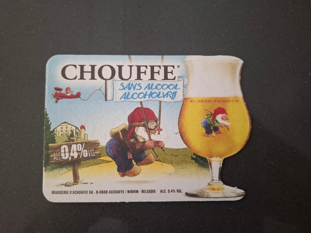 Bierviltje Chouffe Alcoholvrij, Verzamelen, Ophalen of Verzenden, Nieuw, Viltje(s), Overige merken