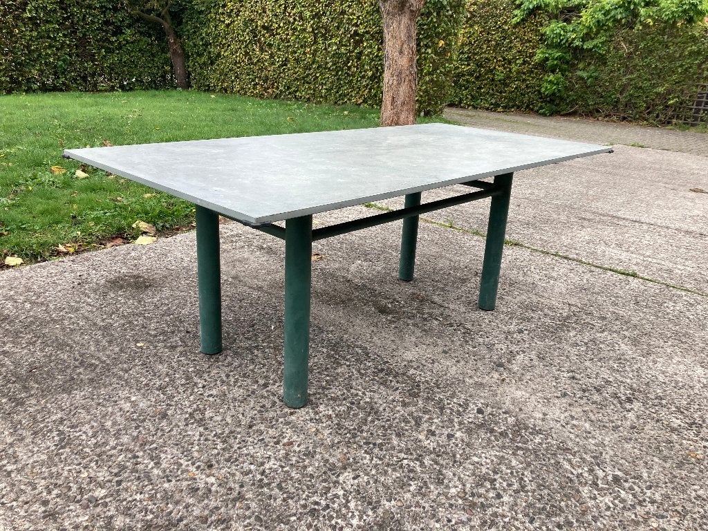 Belle table en granit avec structure cuivre, pièce unique !, Comme neuf, 100 à 150 cm, Enlèvement, Rectangulaire