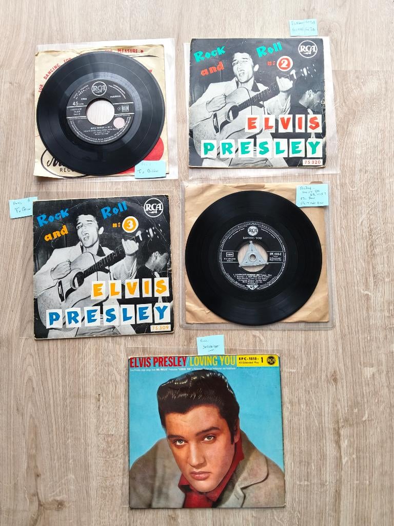 ELVIS PRESLEY SUPERBE LOT DE EP, EP, Envoi