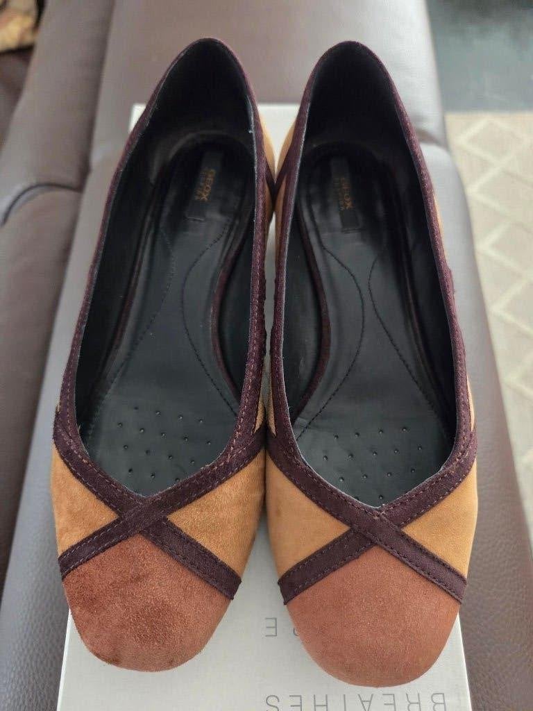 Nouvel hiver - Geox Ballerina marron daim/daim - 35, Brun, Enlèvement, Ballerines, Neuf