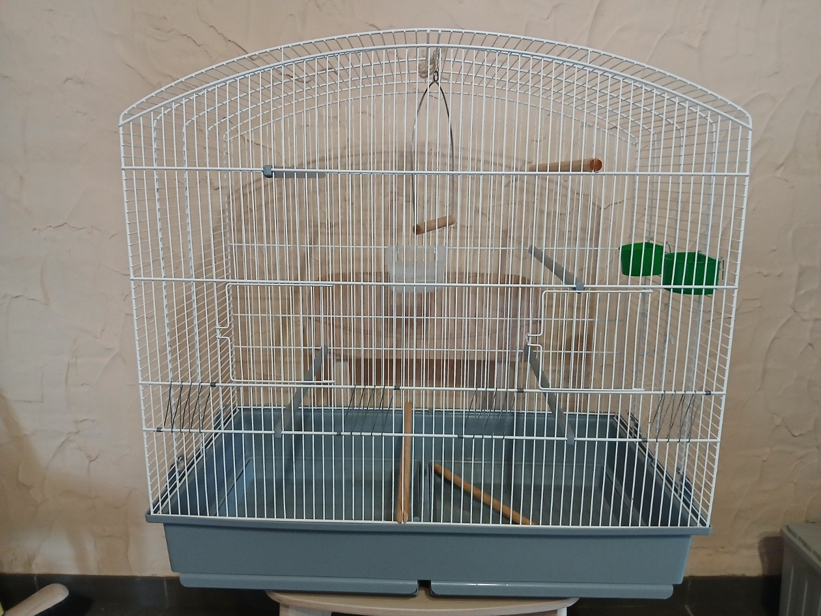 Cage à oiseaux simple transformable en double, Enlèvement, Comme neuf, Métal, Cage à oiseaux