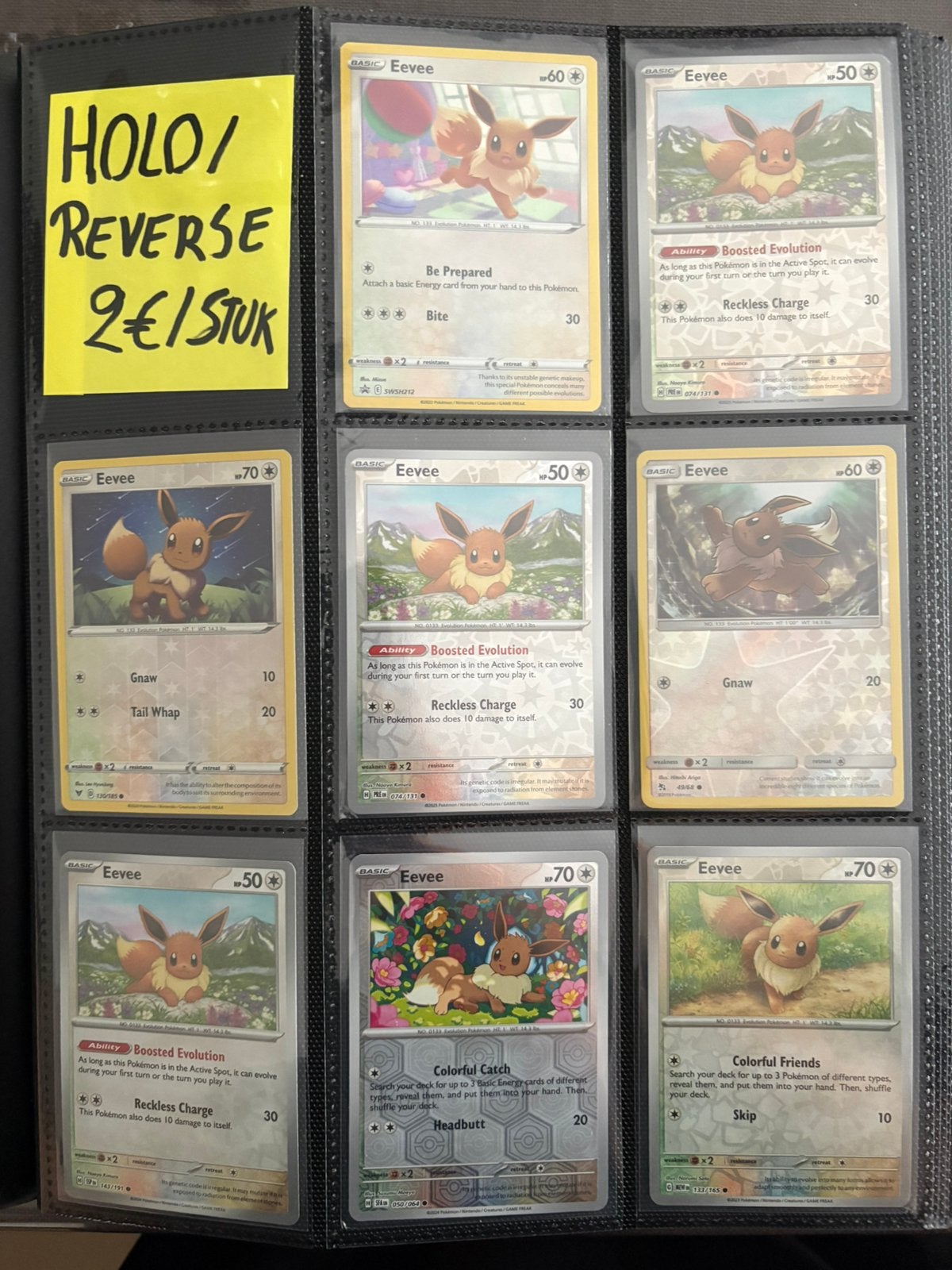 Pokémon Eeveelution’s Kaarten, Ophalen of Verzenden, Zo goed als nieuw