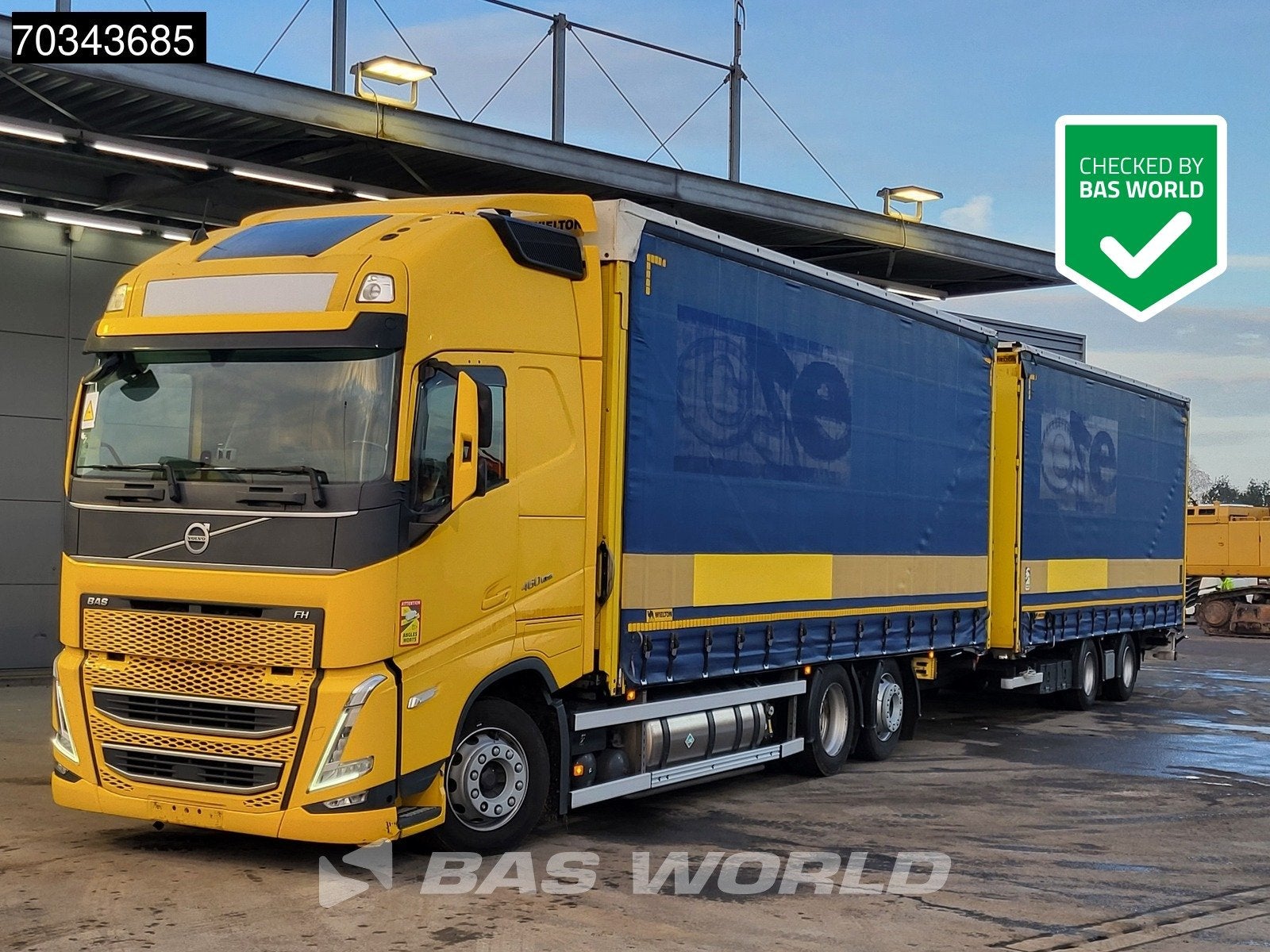 Volvo FH 460 6X2 LNG COMBI Sliding roof VEB+ Automatic ACC E, Auto's, Automaat, Stof, CNG (Aardgas), 338 kW