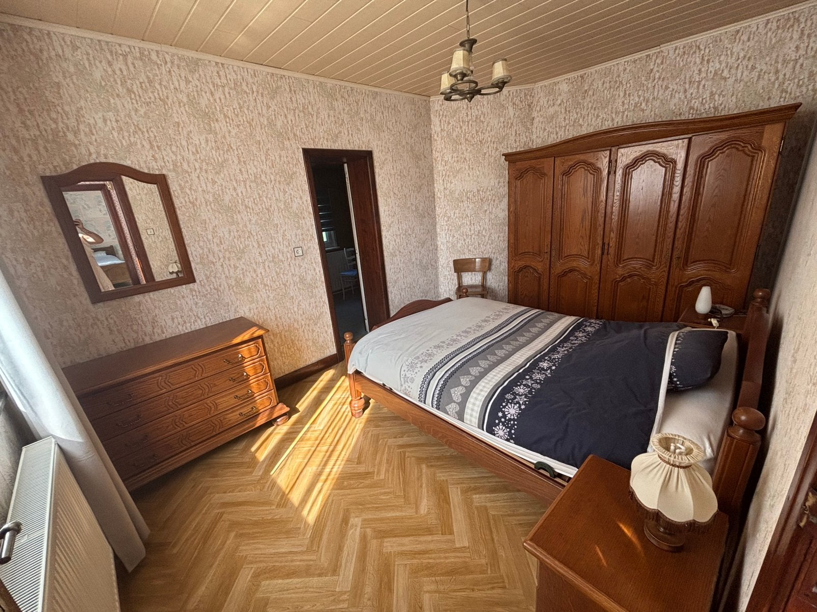 Ensemble chambre à coucher chêne, Enlèvement, Utilisé