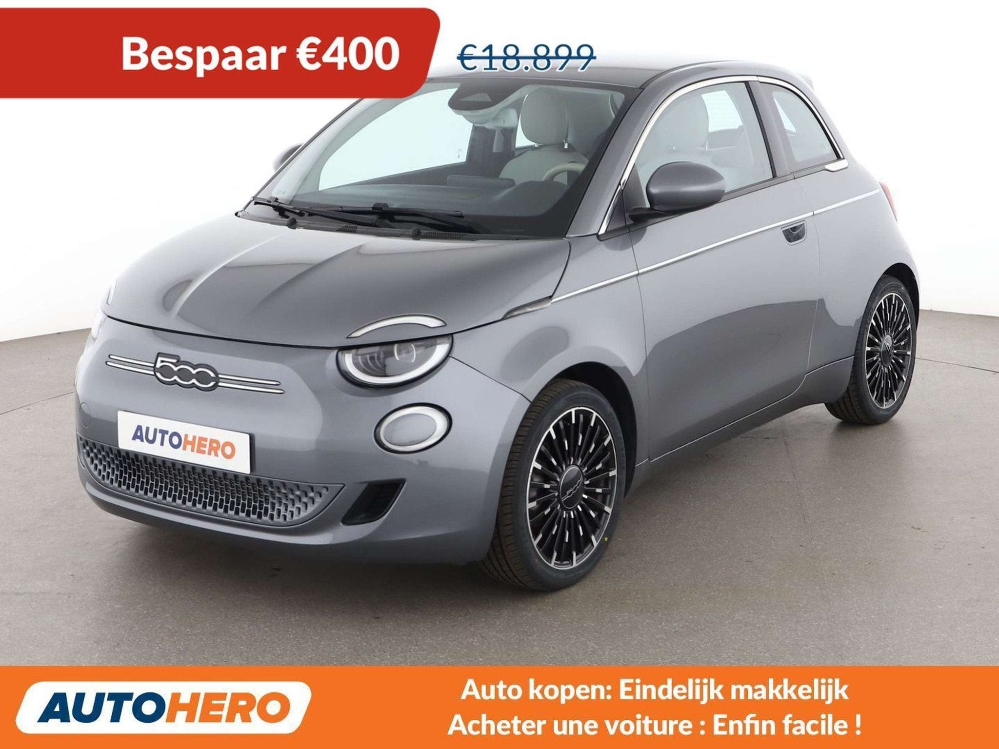 Fiat 500E electric drive 87 kW la Prima by Bocelli, Autos, Cuir, Achat, 87 kW, Beige