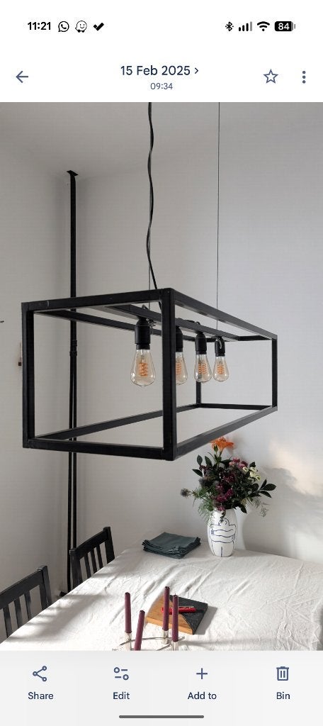 ​Unieke Industriële Hanglamp, lampen incl., Huis en Inrichting, Lampen | Hanglampen, Zo goed als nieuw, Metaal, Ophalen
