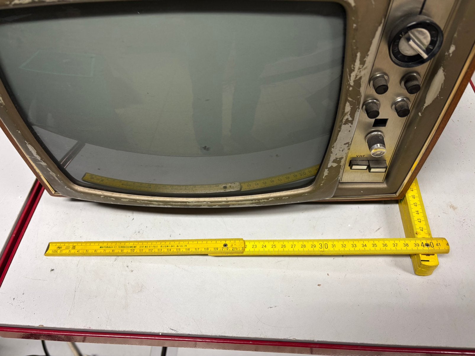 Téléviseur Vintage Philips NB 60/70 – Caisson Bois & Antenne, Enlèvement ou Envoi
