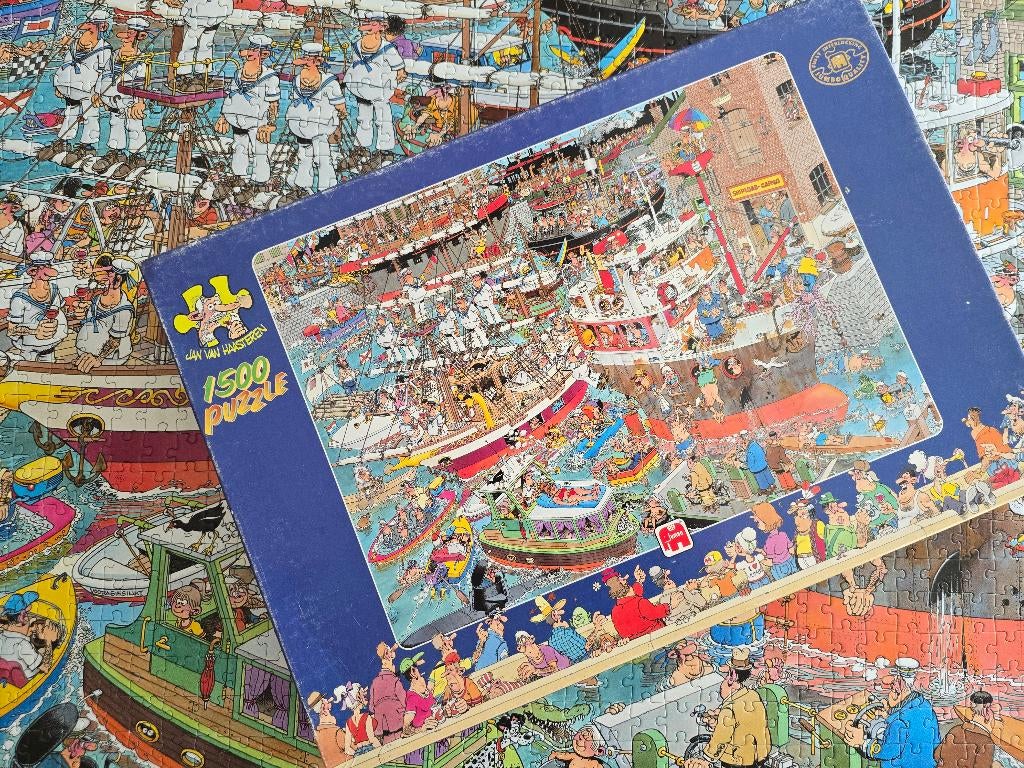 16 Jan Van Haasteren puzzels, Hobby en Vrije tijd, Ophalen of Verzenden, 500 t/m 1500 stukjes, Zo goed als nieuw, Legpuzzel