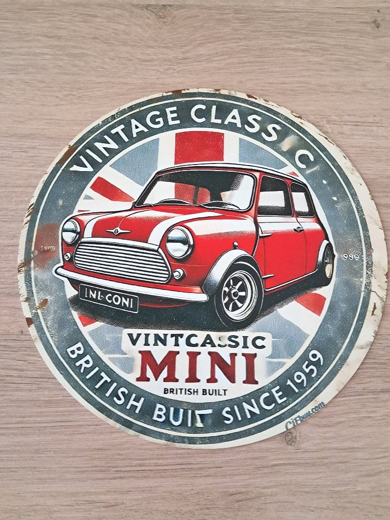Mini Cooper metalen bord, Ophalen of Verzenden, Nieuw, Auto's