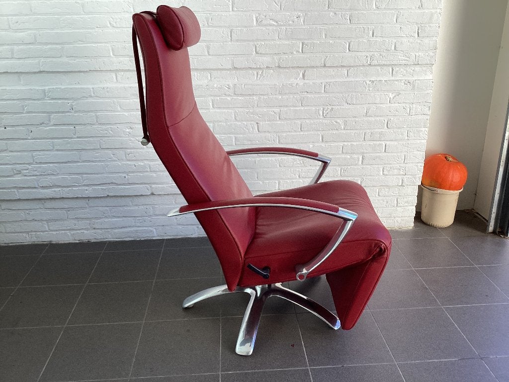 Jori relax +kussen Brainbuilder Medi(topstaat), Huis en Inrichting, Ophalen, Zo goed als nieuw, Leer, Durgerdam sede leolux benz Edra Pode b&b Italiaan