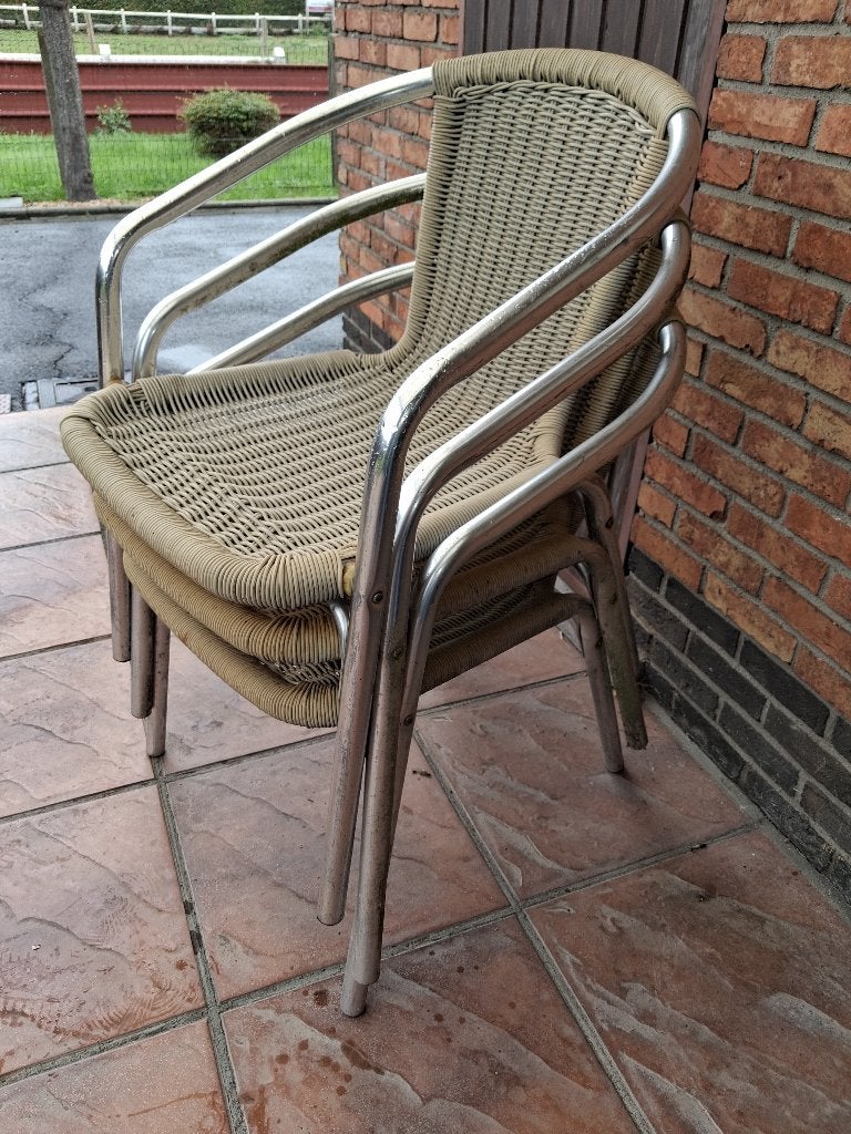 chaise de jardin, Enlèvement, Rotin, Empilable