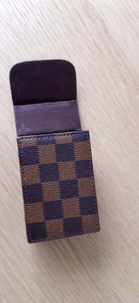 houder kaartspel / sigarettenetui / geblokt etui met lusje, Ophalen of Verzenden, Zo goed als nieuw, Tabaksdoos of Verpakking