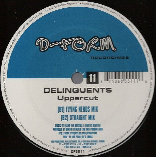 Delinquents - Uppercut, Ophalen of Verzenden, Zo goed als nieuw, 12 inch, House