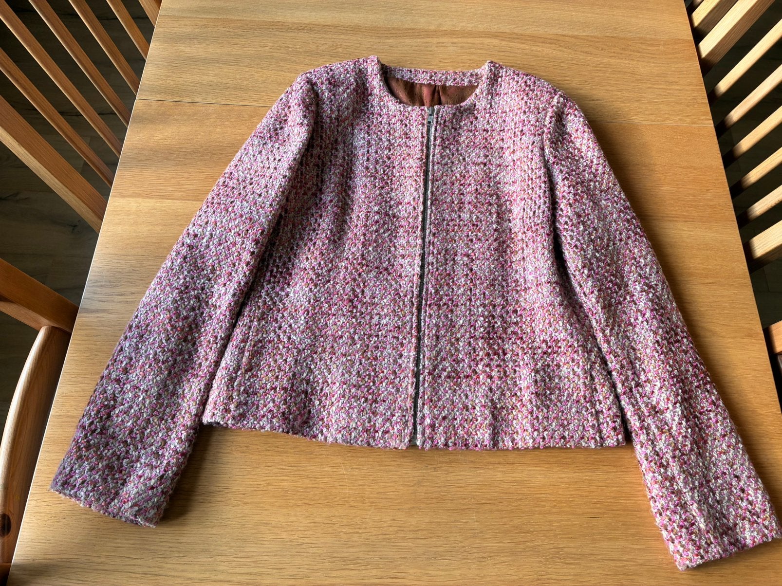 Chanel style rose-burgundy wool mix jacket, Vêtements | Femmes, Rose, Taille 36 (S), Comme neuf, Enlèvement