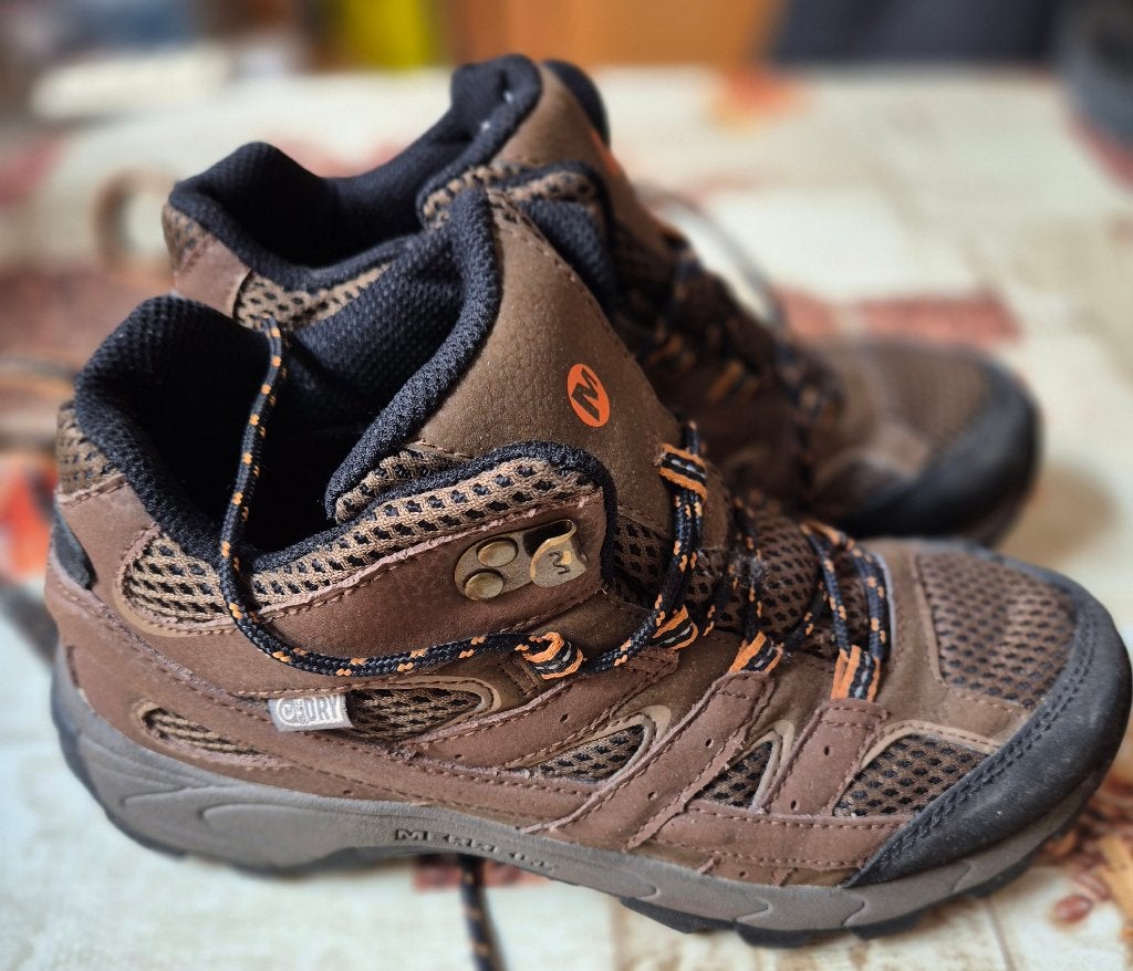 Bottines de marche brune, Chaussures de marche, Brun, Enlèvement, Porté