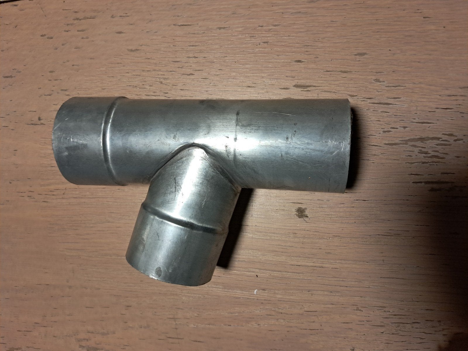 T- stuk in Zink diameter 80 en 100 , meerdere aanwezig, Doe-het-zelf en Bouw, Ophalen, Zink
